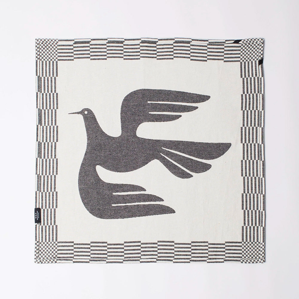 by parra 54276 infinite kitchen bird towel set black