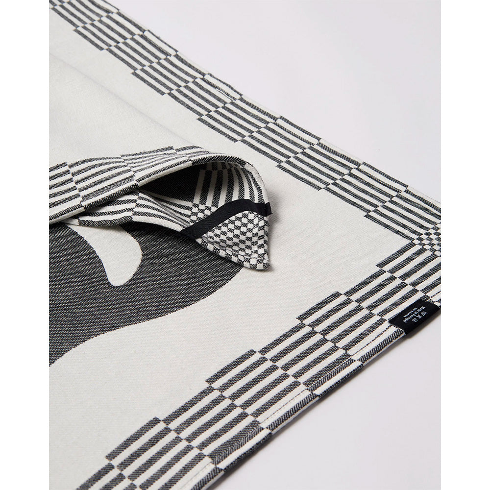 by parra 54276 infinite kitchen bird towel set black