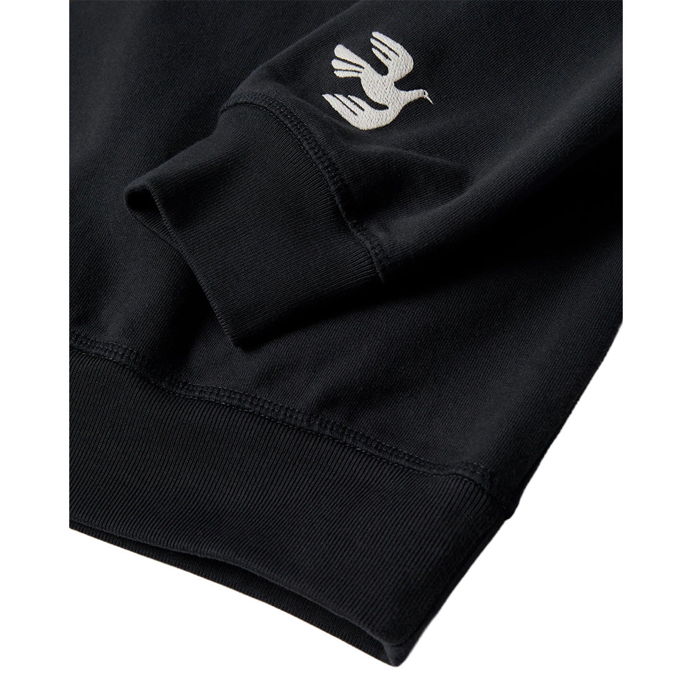 by parra 54320 weird trad logo crewneck sweatshirt dark navy