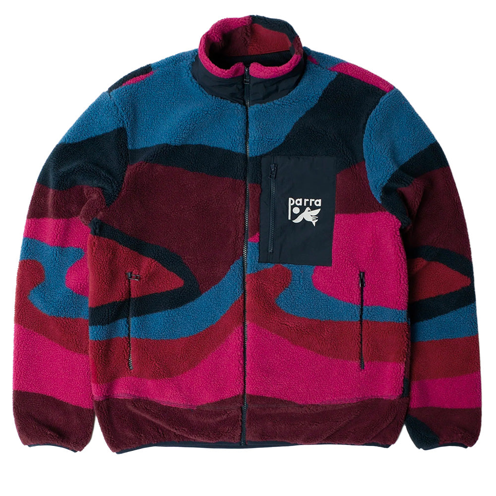by parra 54345 full ftp booster polar fleece pullover jacket red
