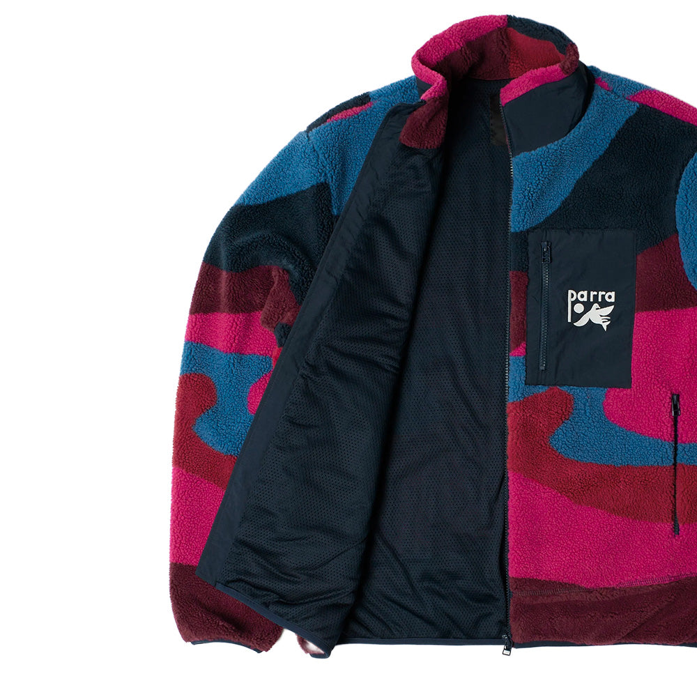 by parra 54345 full ftp booster polar fleece pullover jacket red