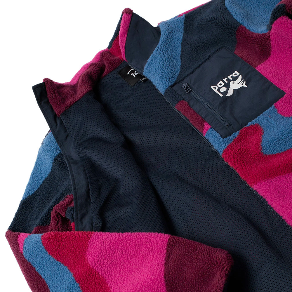 by parra 54345 full ftp booster polar fleece pullover jacket red