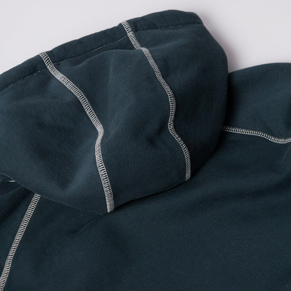 by parra 54431 circled script logo hooded sweatshirt dark blue