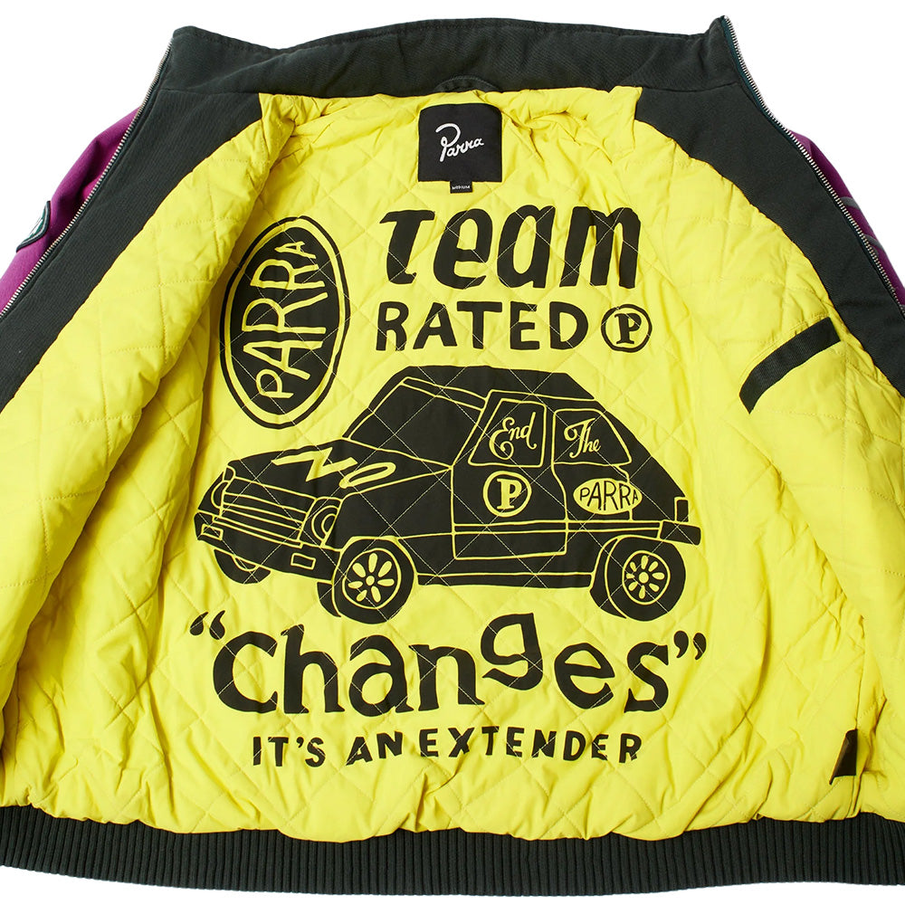 by parra 55100 owl meets rat racing jacket purple pink