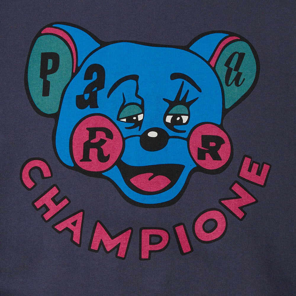 by parra 55131 tired champione crewneck sweatshirt grey