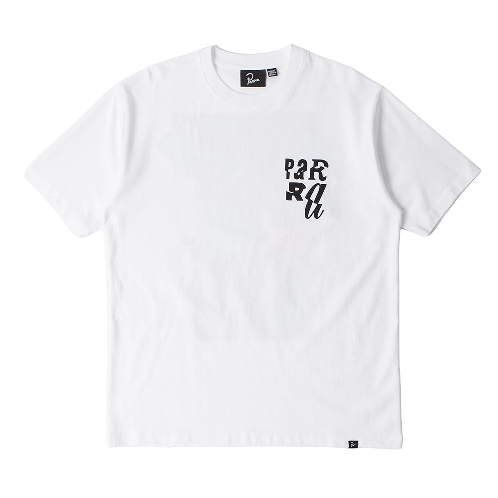 by parra 55155 why are you here t shirt white