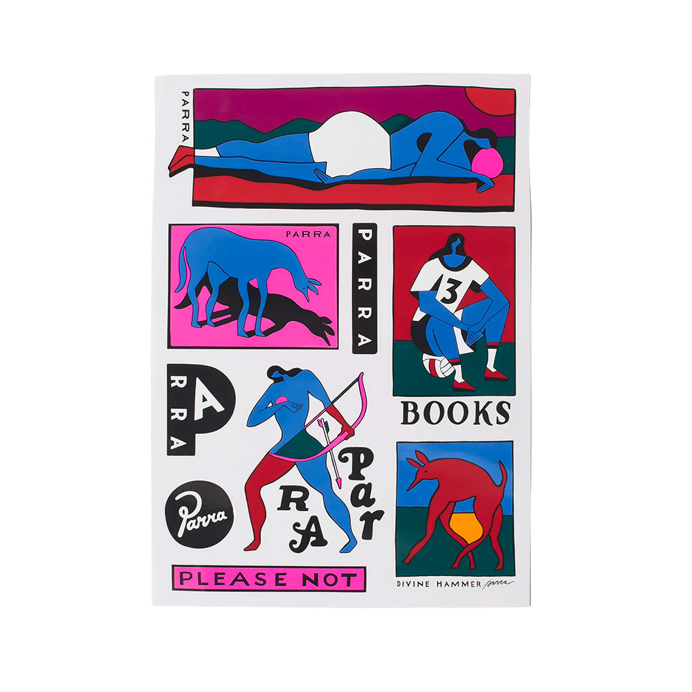 by parra 55277 various vinyl sticker sheet multi
