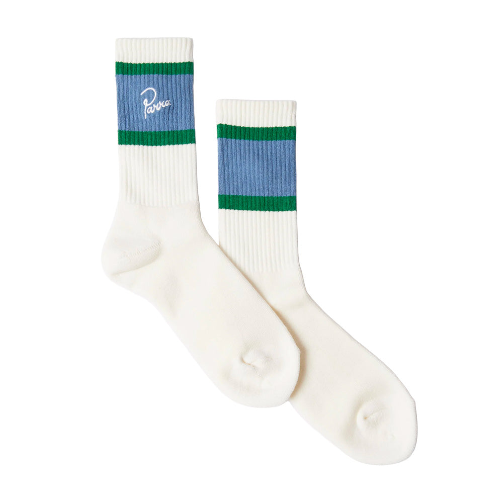 by parra 55290 signature striped crew socks white