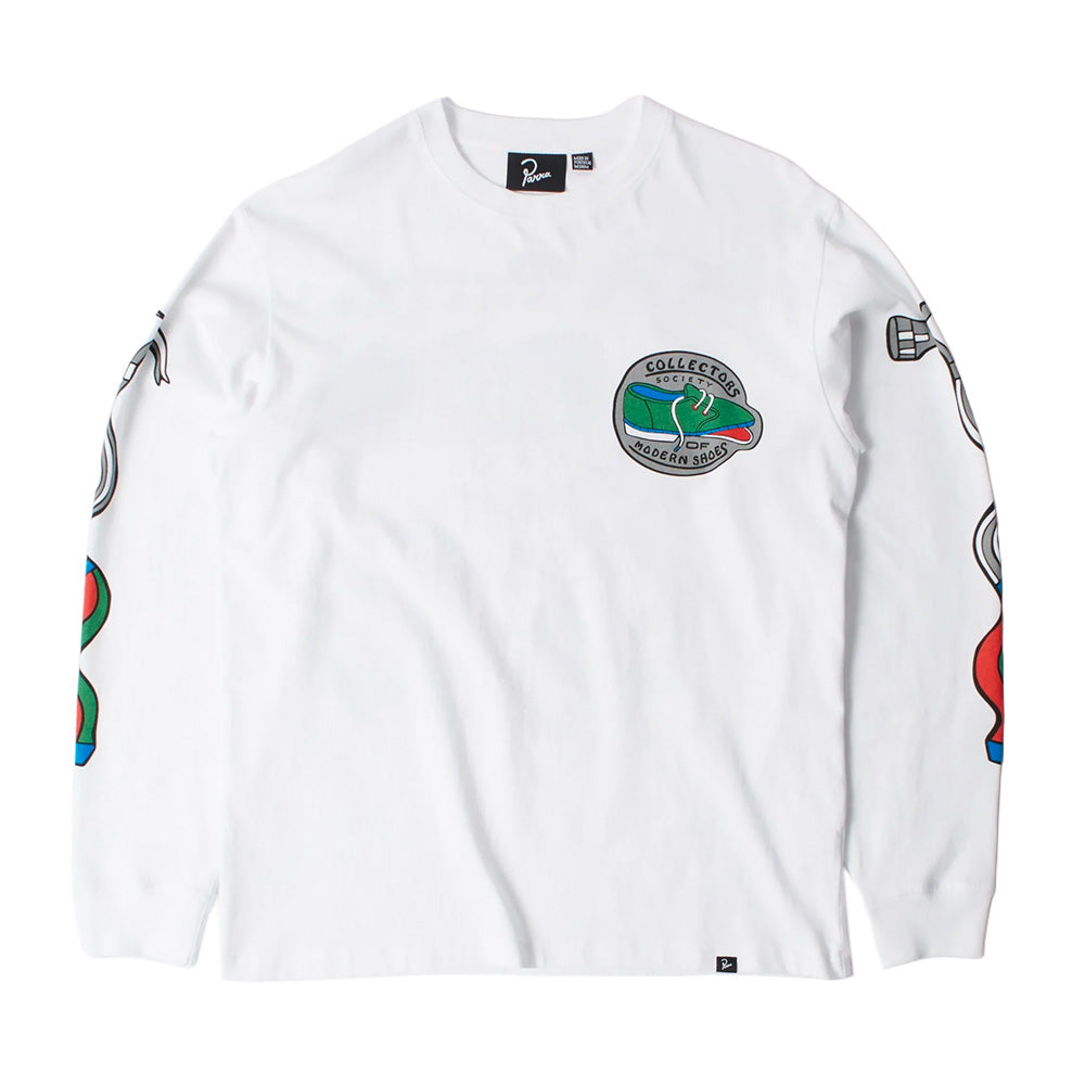 BY PARRA BY PARRA BIKE HAMMER LONG SLEEVE T-SHIRT // WHITE