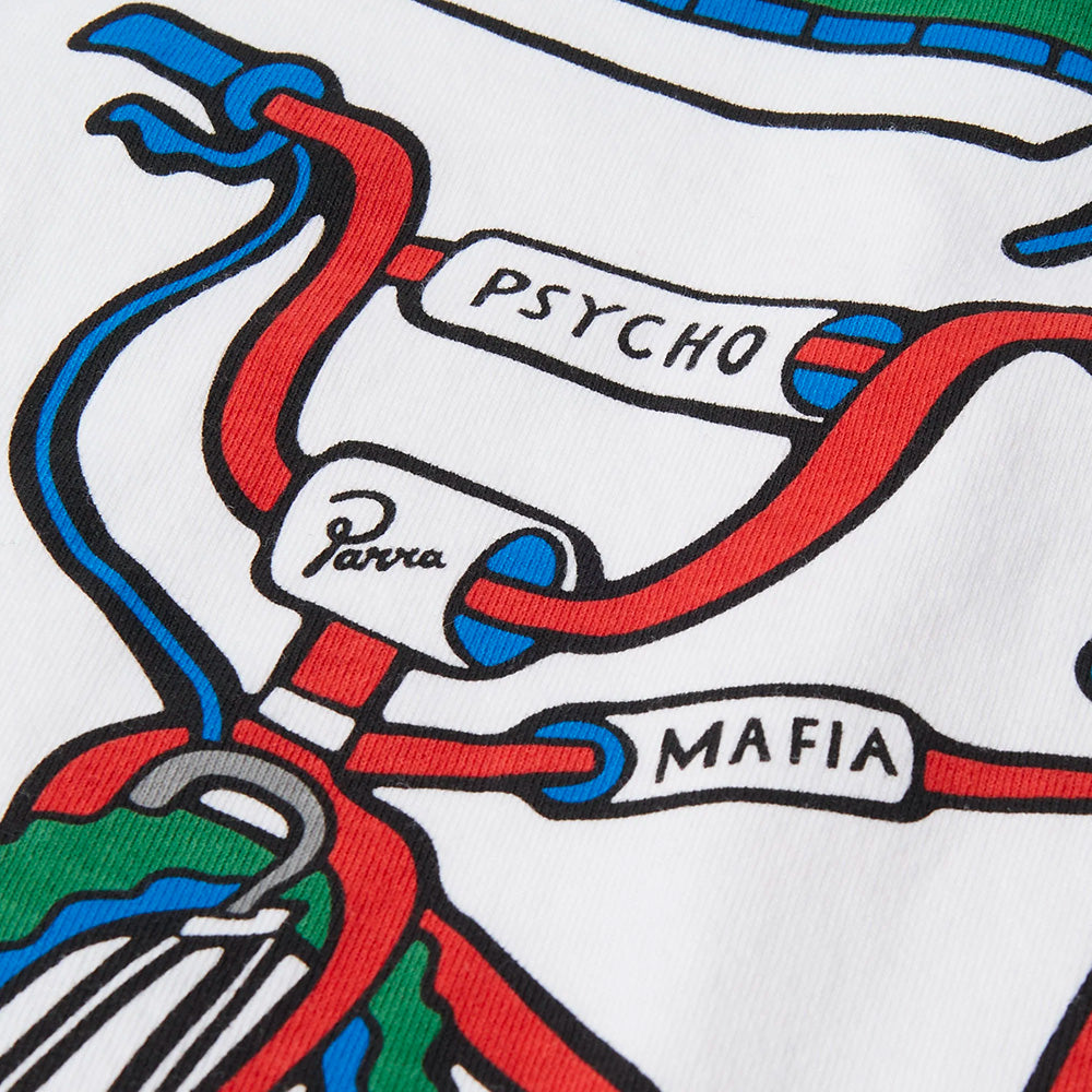 BY PARRA BY PARRA BIKE HAMMER LONG SLEEVE T-SHIRT // WHITE