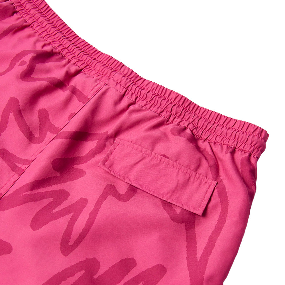 BY PARRA BY PARRA BIRDS FLY FREE SWIM SHORTS // PURPLE PINK