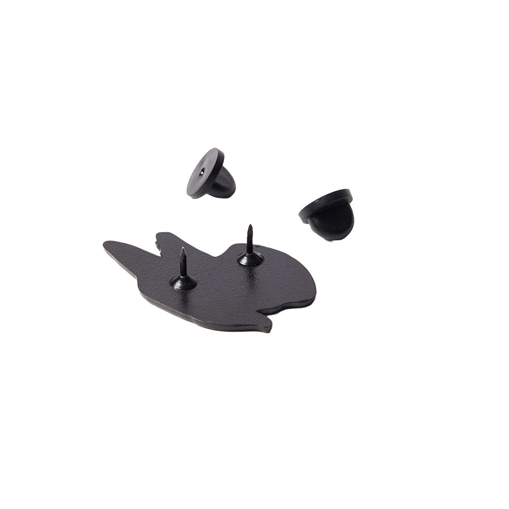 BY PARRA DOGFACE ENAMEL PIN // WHITE