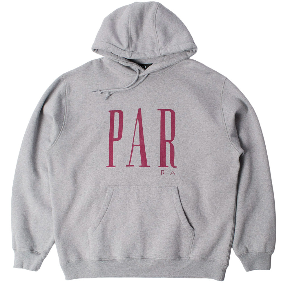 BY PARRA BY PARRA GAPPED HOODED SWEATSHIRT // GREY