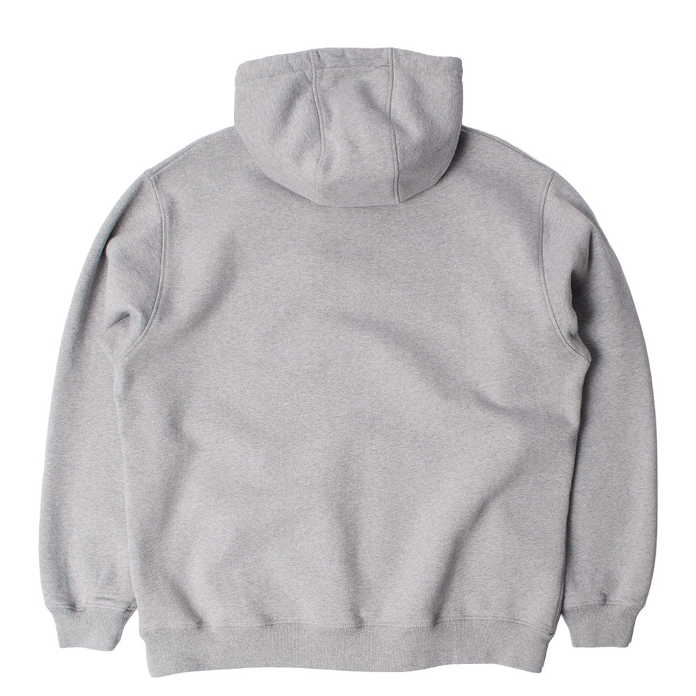 BY PARRA BY PARRA GAPPED HOODED SWEATSHIRT // GREY