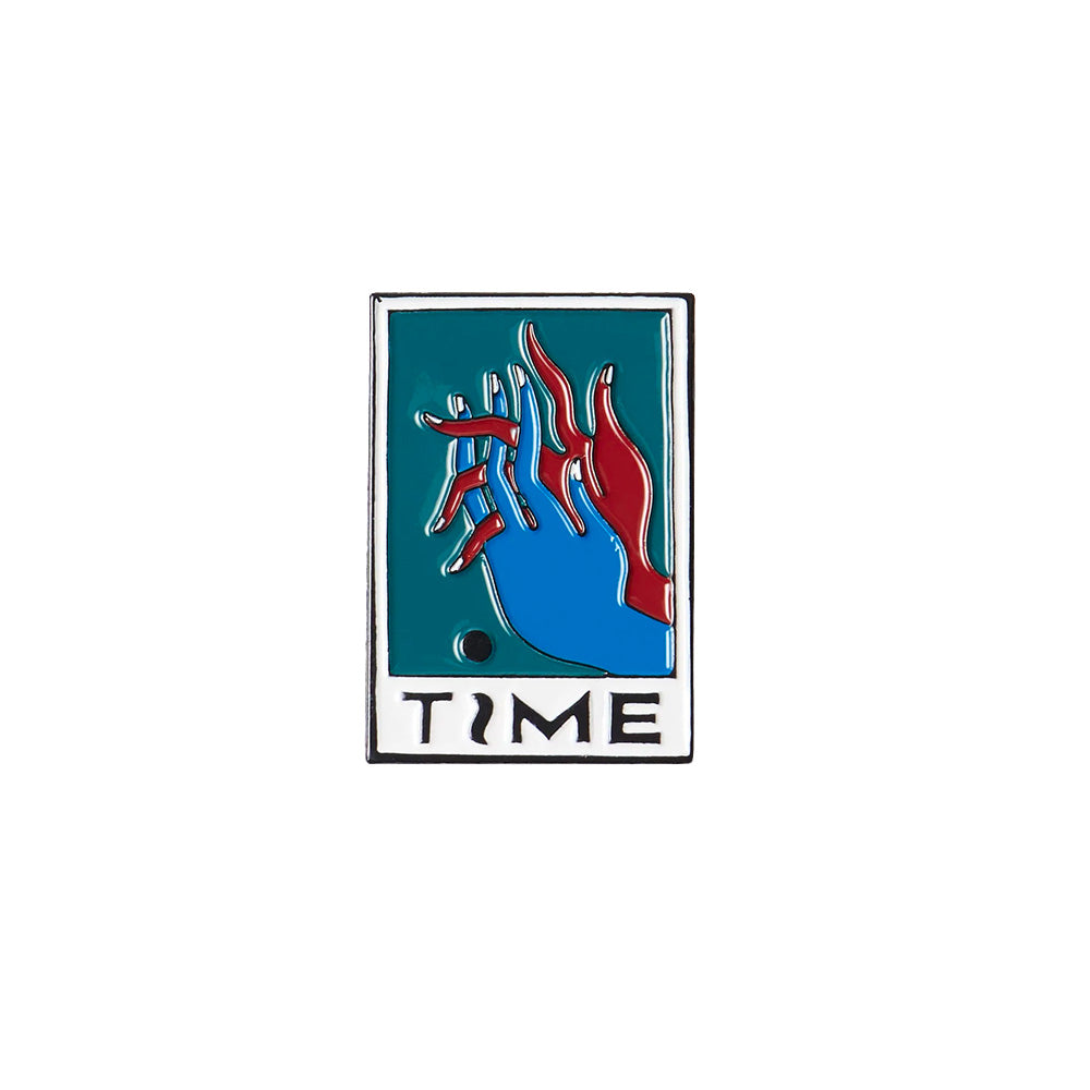 BY PARRA HANDS OF TIME ENAMEL PIN // MALLARD GREEN