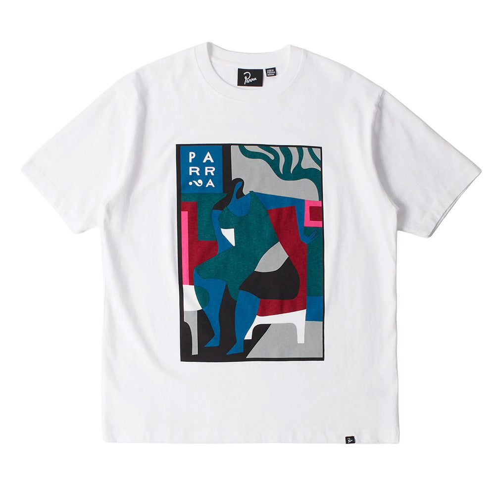 BY PARRA BY PARRA LEAVING NOW T-SHIRT // WHITE