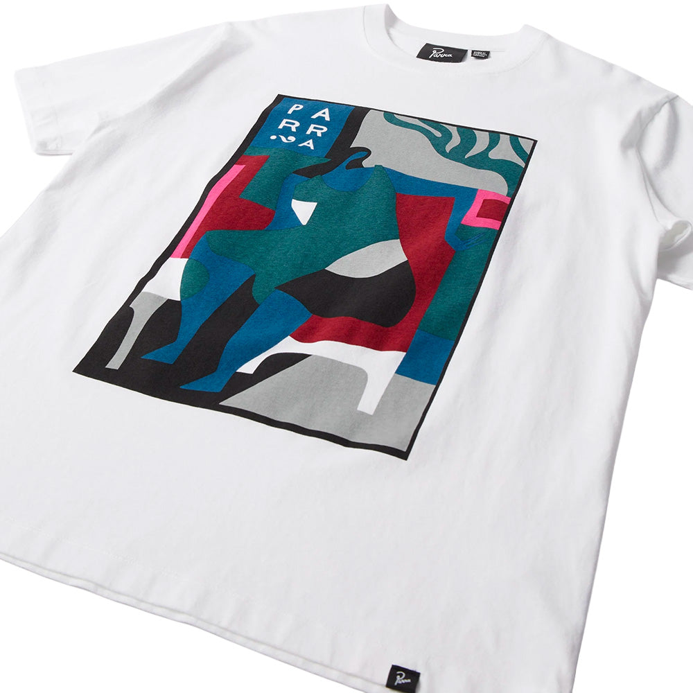 BY PARRA BY PARRA LEAVING NOW T-SHIRT // WHITE
