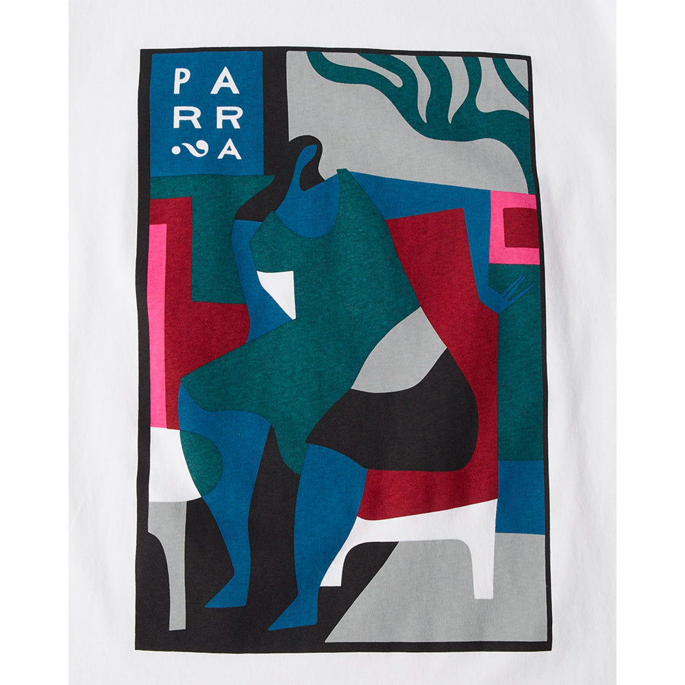 BY PARRA BY PARRA LEAVING NOW T-SHIRT // WHITE