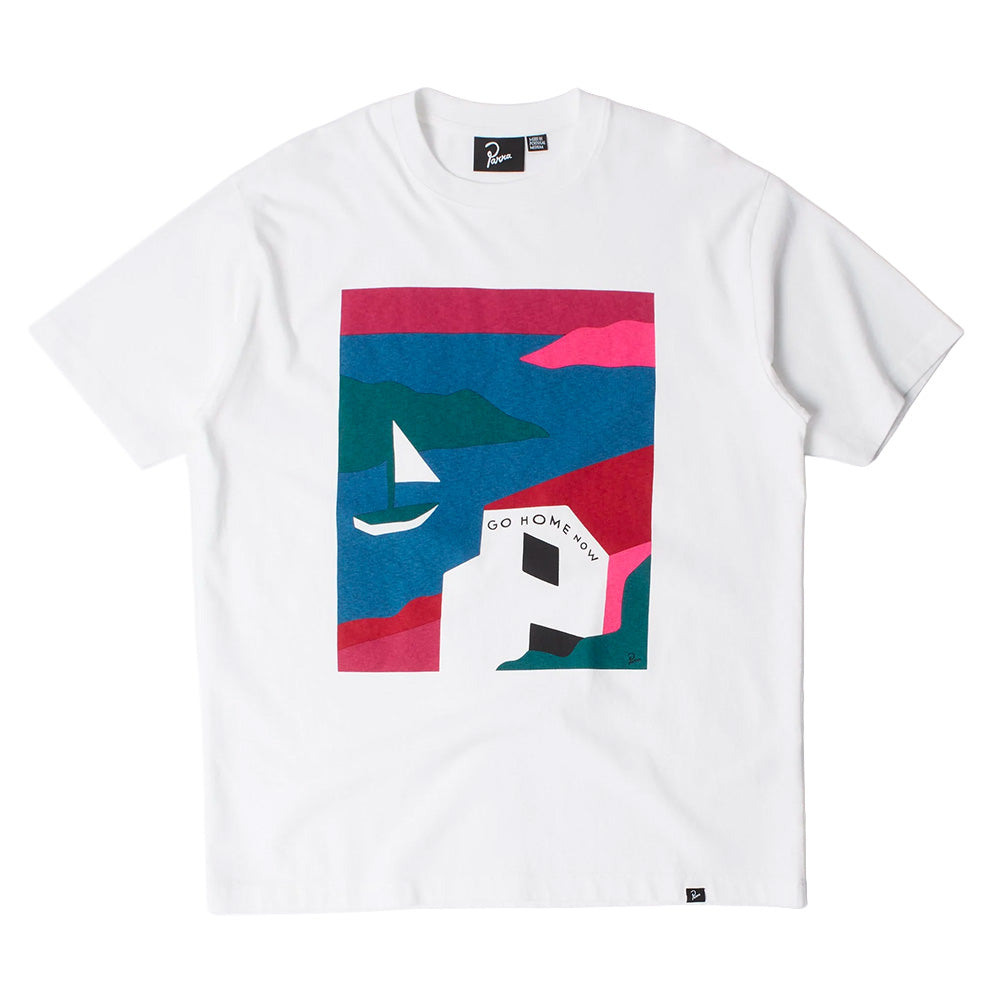 by parra no vacation t shirt white