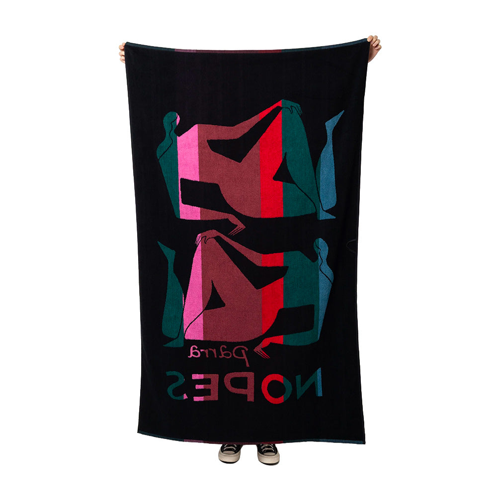 BY PARRA BY PARRA NOPE UND NOPES BEACH TOWEL // MALLARD GREEN