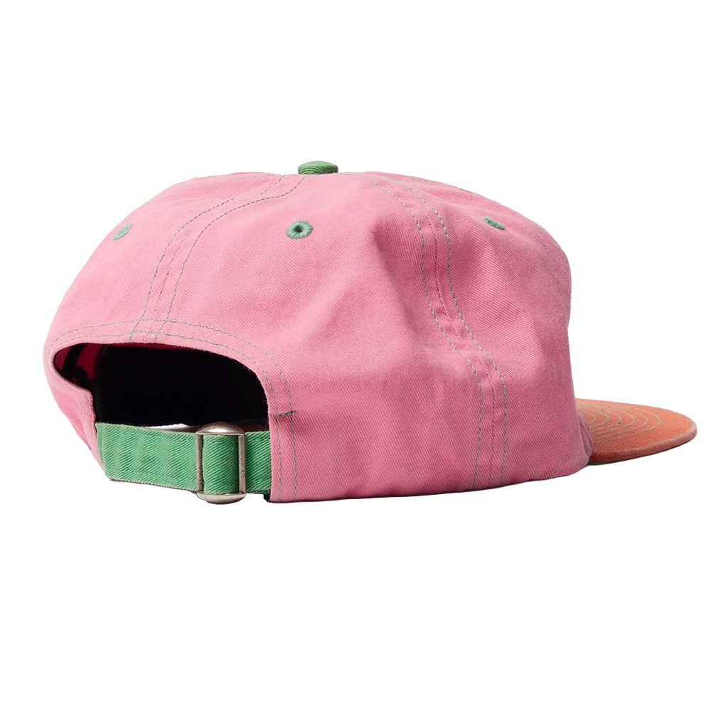 by parra slanted p 6 panel hat pink