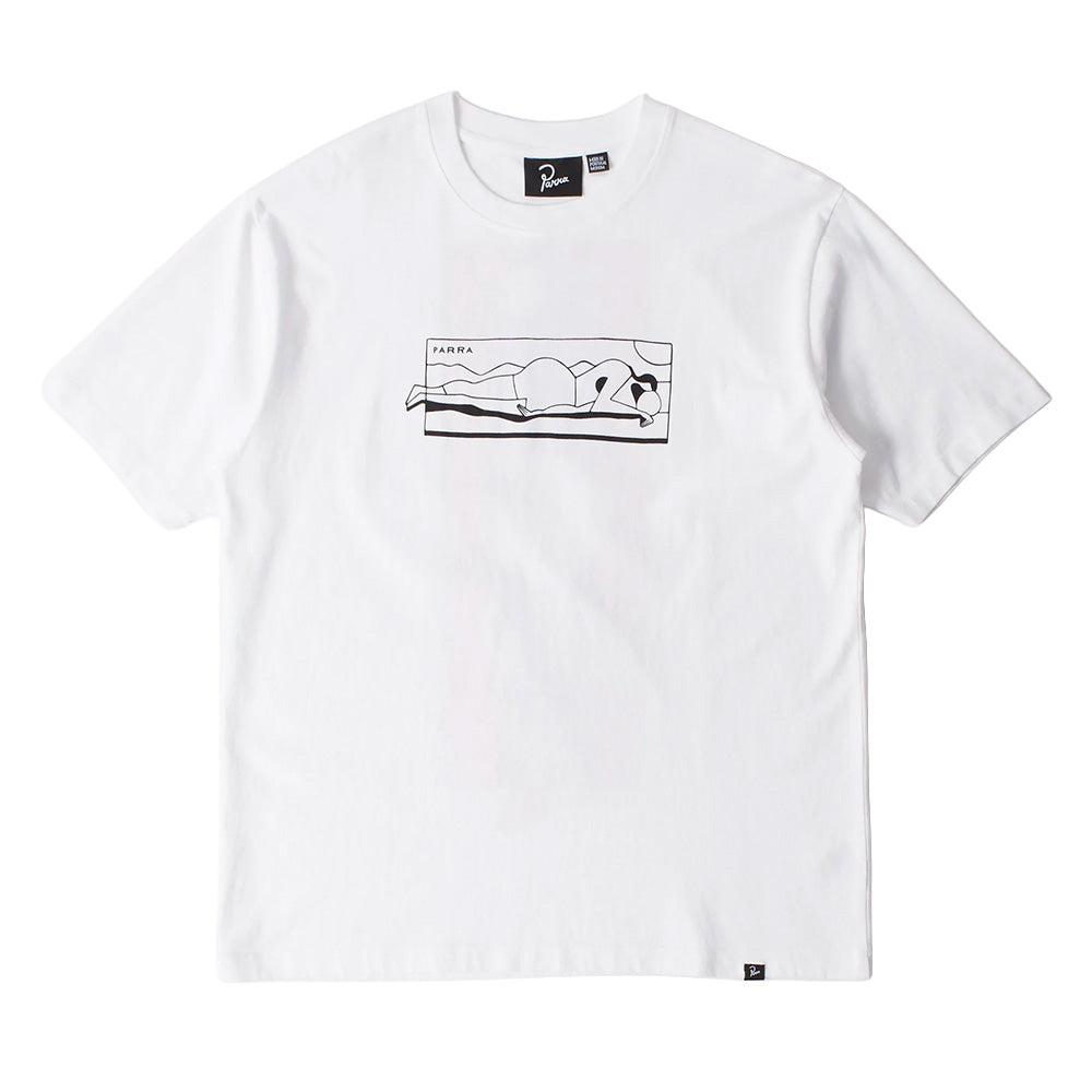 BY PARRA VERTICAL THOUGHTS T-SHIRT // WHITE
