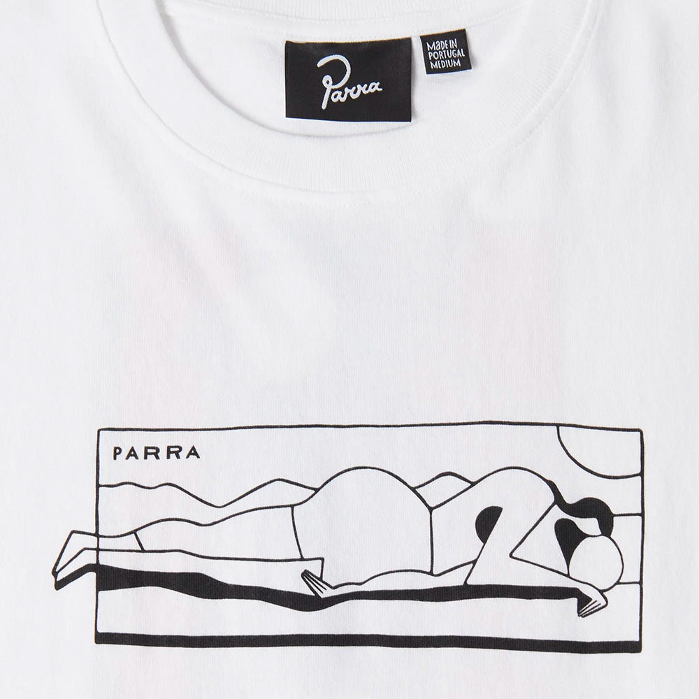 BY PARRA VERTICAL THOUGHTS T-SHIRT // WHITE