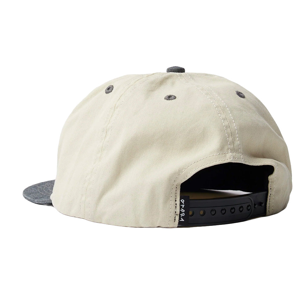 BY PARRA BY PARRA YARN BIRD 5 PANEL HAT // OFF WHITE