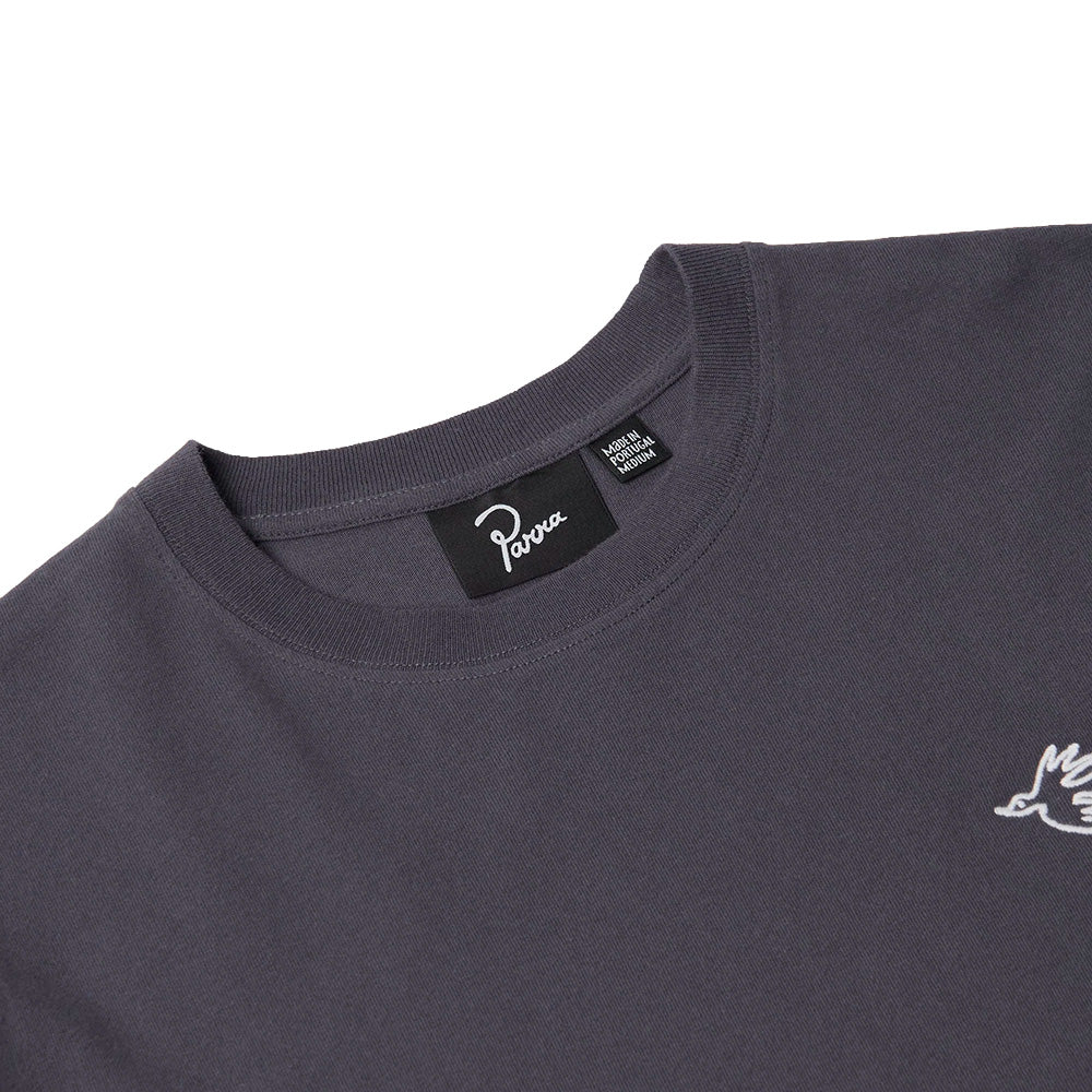 BY PARRA BY PARRA YARN BIRD T-SHIRT // BLUE