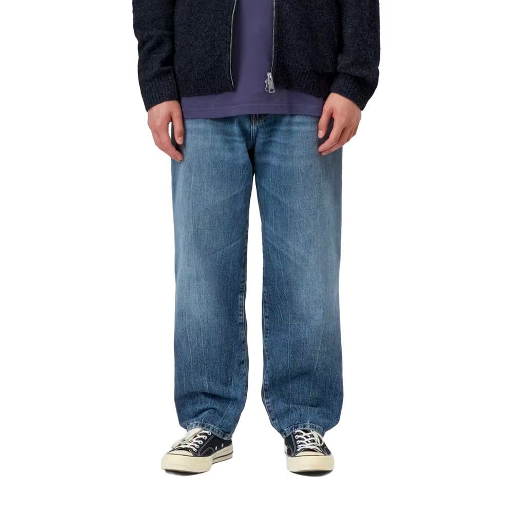 CARHARTT WIP CARHARTT WIP AARON PANT // BLUE (MARBLE USED WASH) NO LENGTH