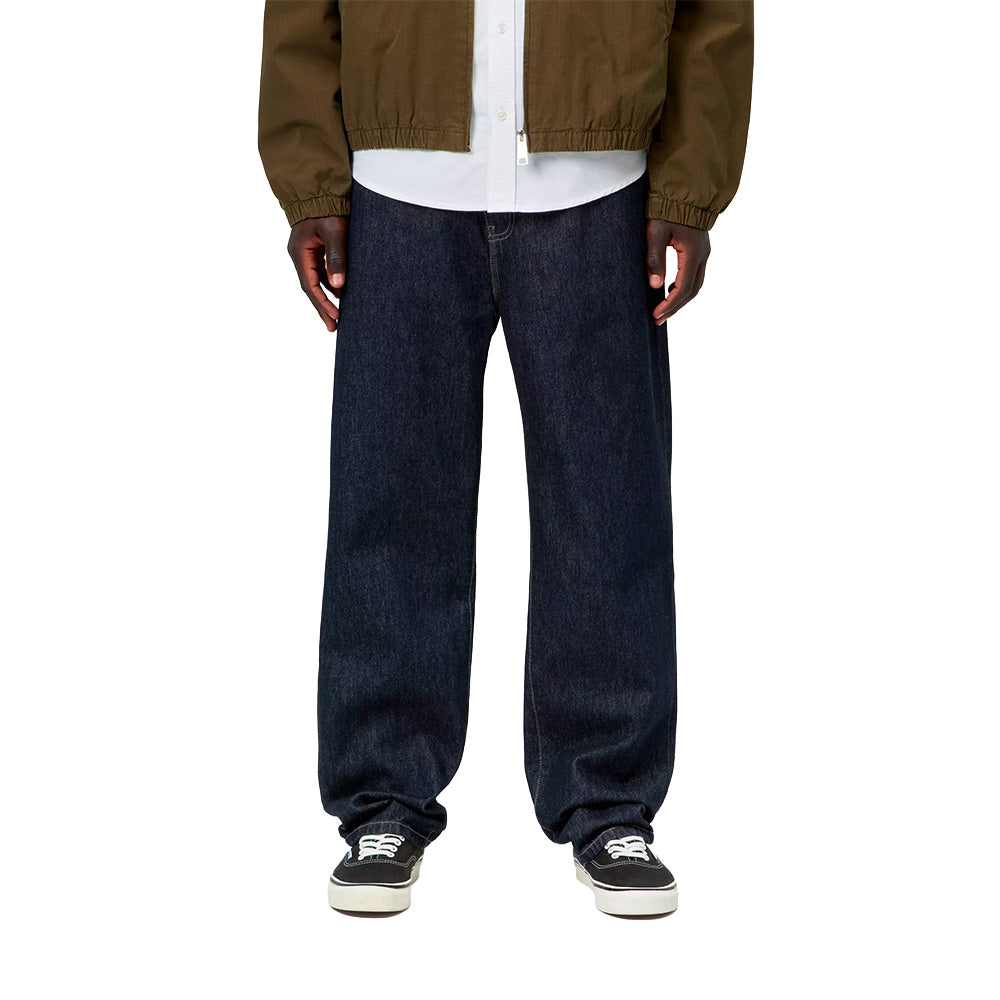 carhartt wip aaron pant blue rinsed no length
