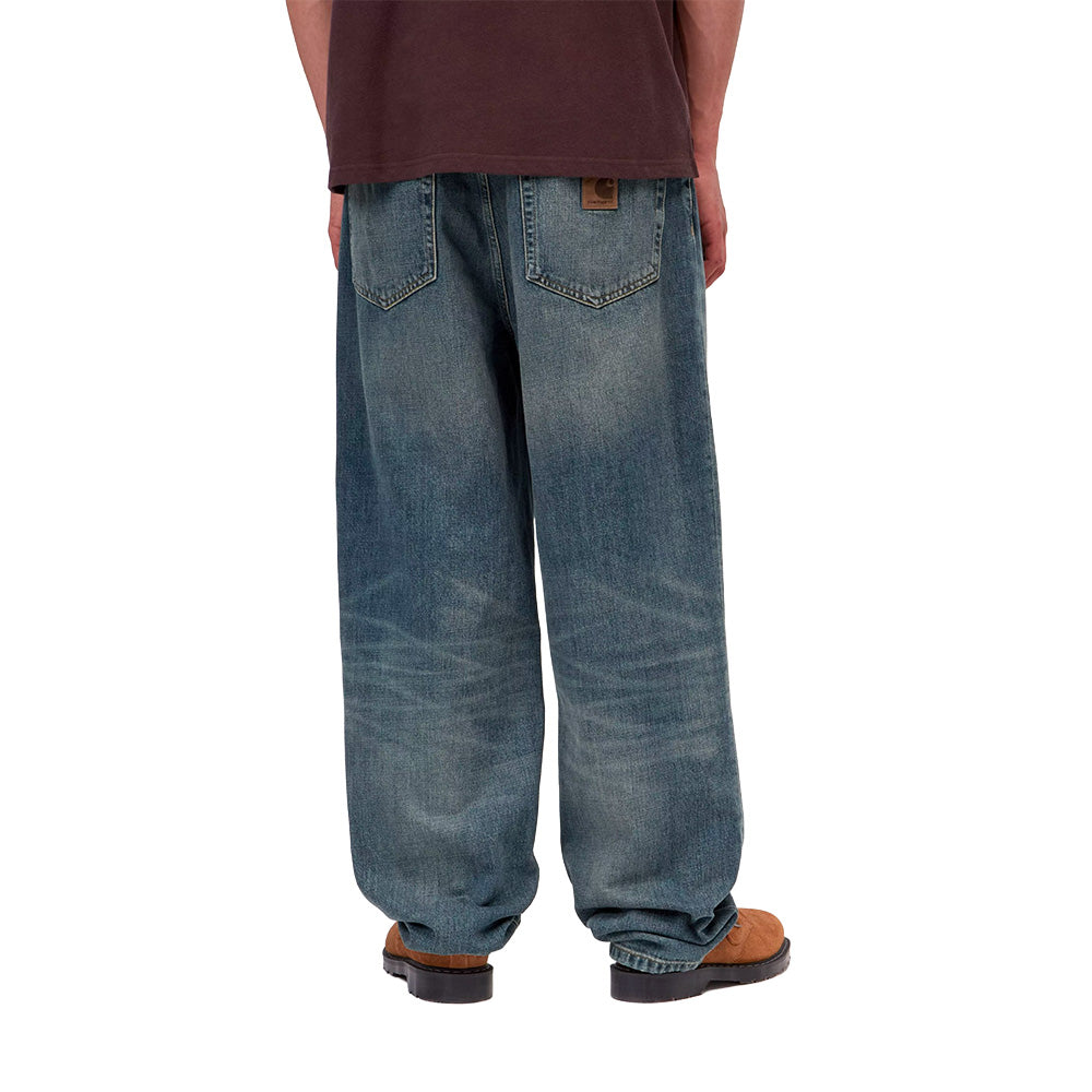 carhartt wip aaron pant blue worn used wash no length