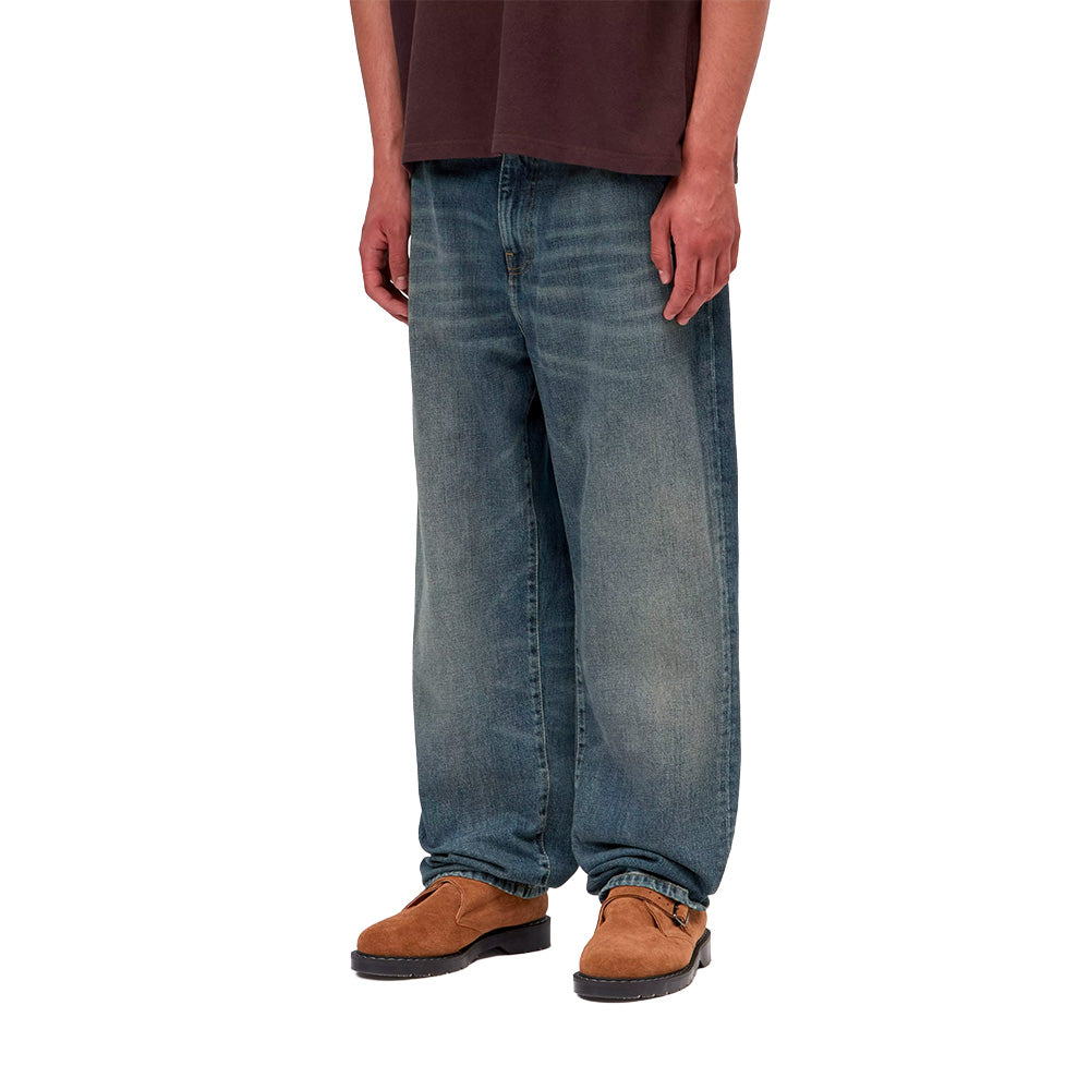 carhartt wip aaron pant blue worn used wash no length