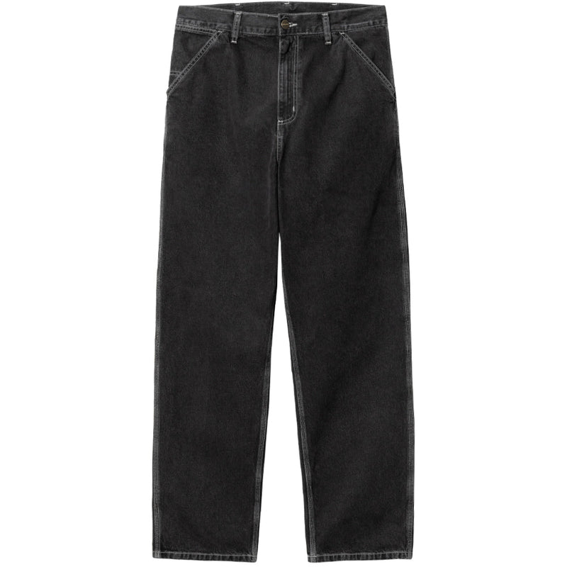carhartt wip i022947 89 06 simple pant  black stone washed l32