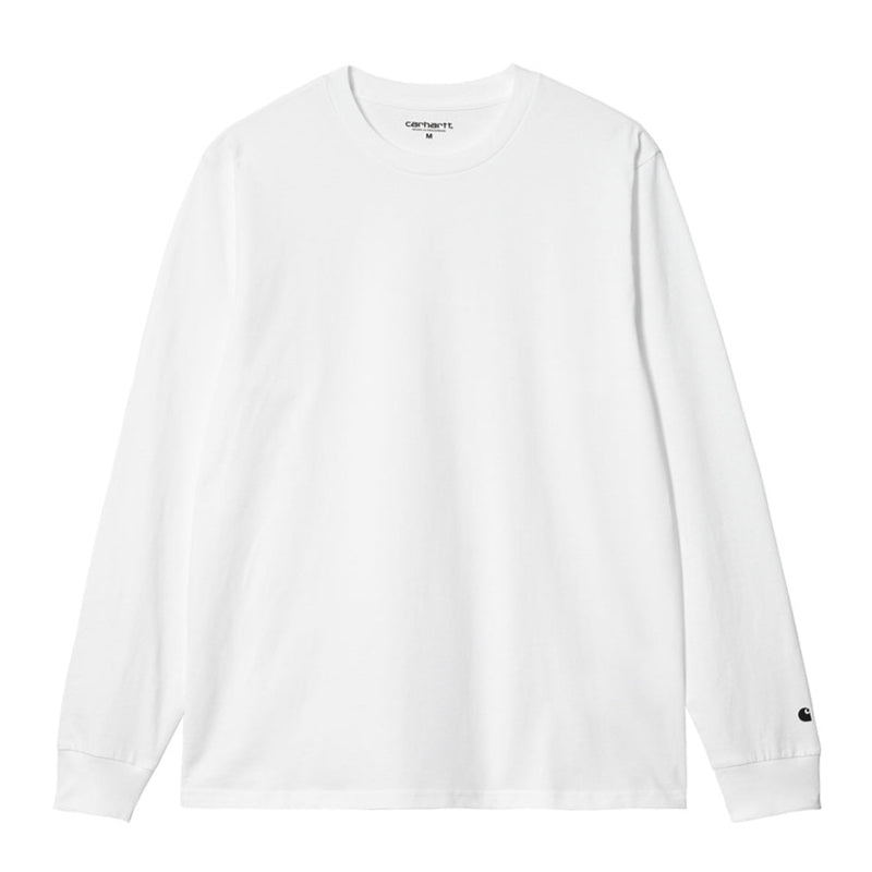 carhartt wip i026265 00a xx ls base t shirt  whiteblack