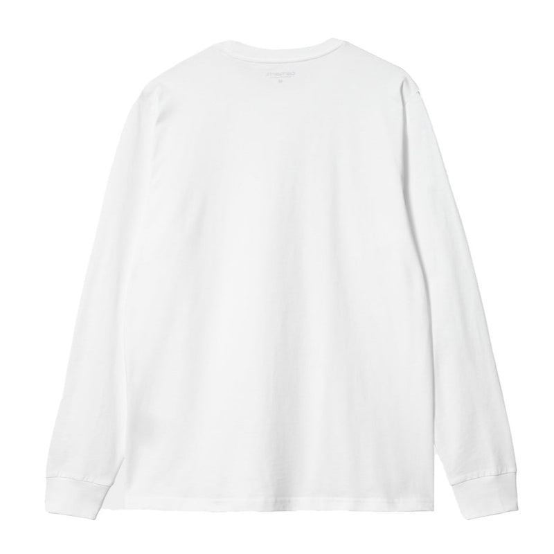 carhartt wip i026265 00a xx ls base t shirt  whiteblack