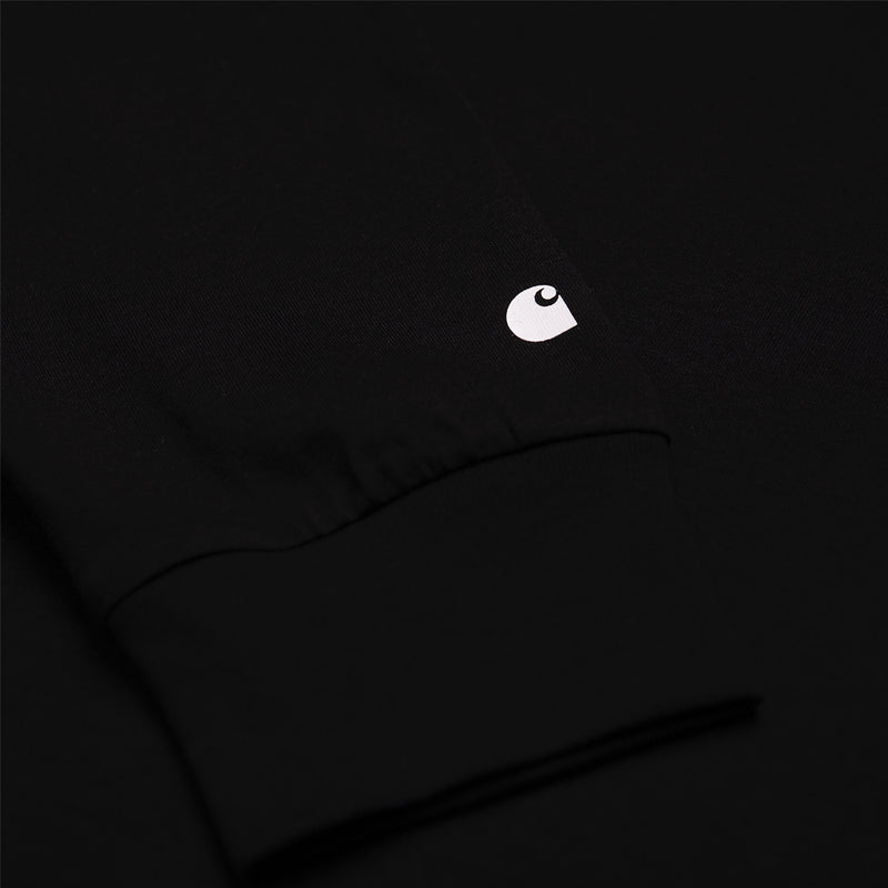 carhartt wip i026265 0d2 xx ls base t shirt  blackwhite