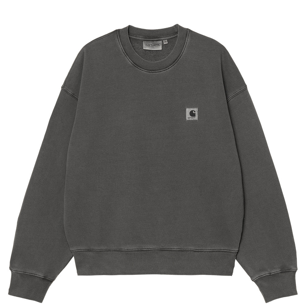 carhartt wip i029537 w nelson sweatshirt black garment dyed