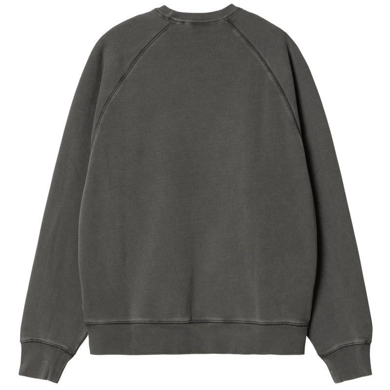 carhartt wip i032922 654 gd taos sweat flint garment dyed