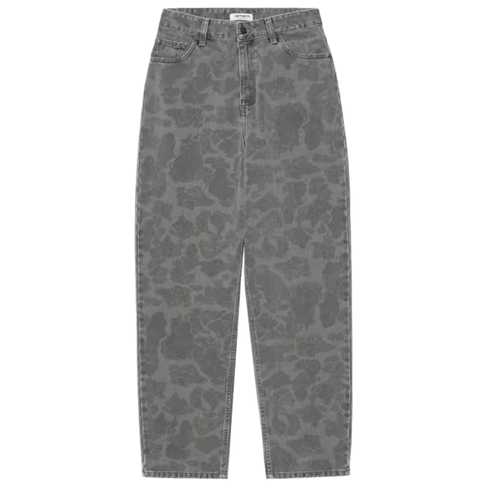 carhartt wip i033771.2i3.0h w duck orell pant camo duckblackheavy bleach wash no length