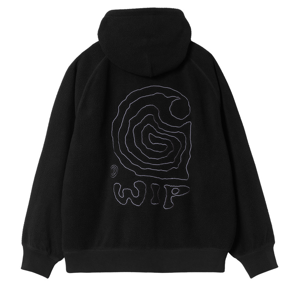 carhartt wip i035598 3gx hooded helix sweatshirt black porphyry