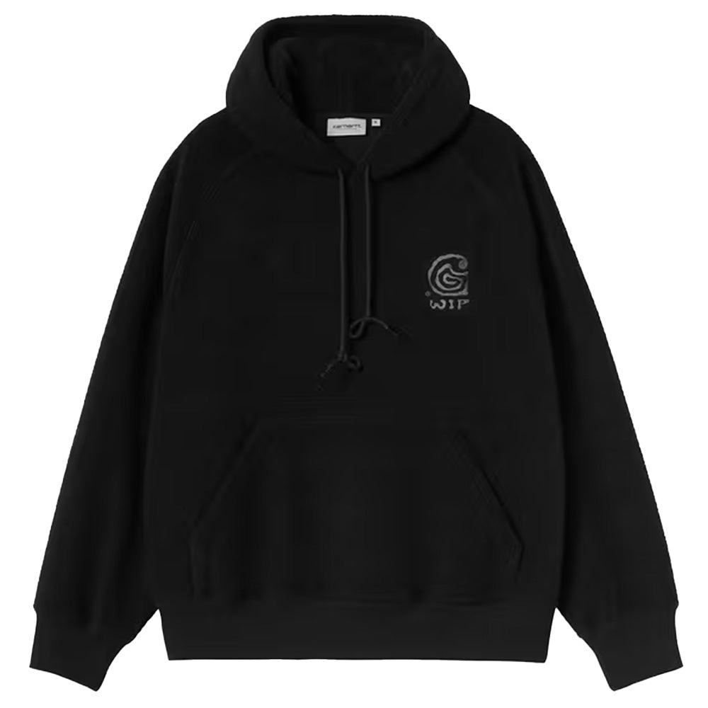 carhartt wip i035598 3gx hooded helix sweatshirt black porphyry
