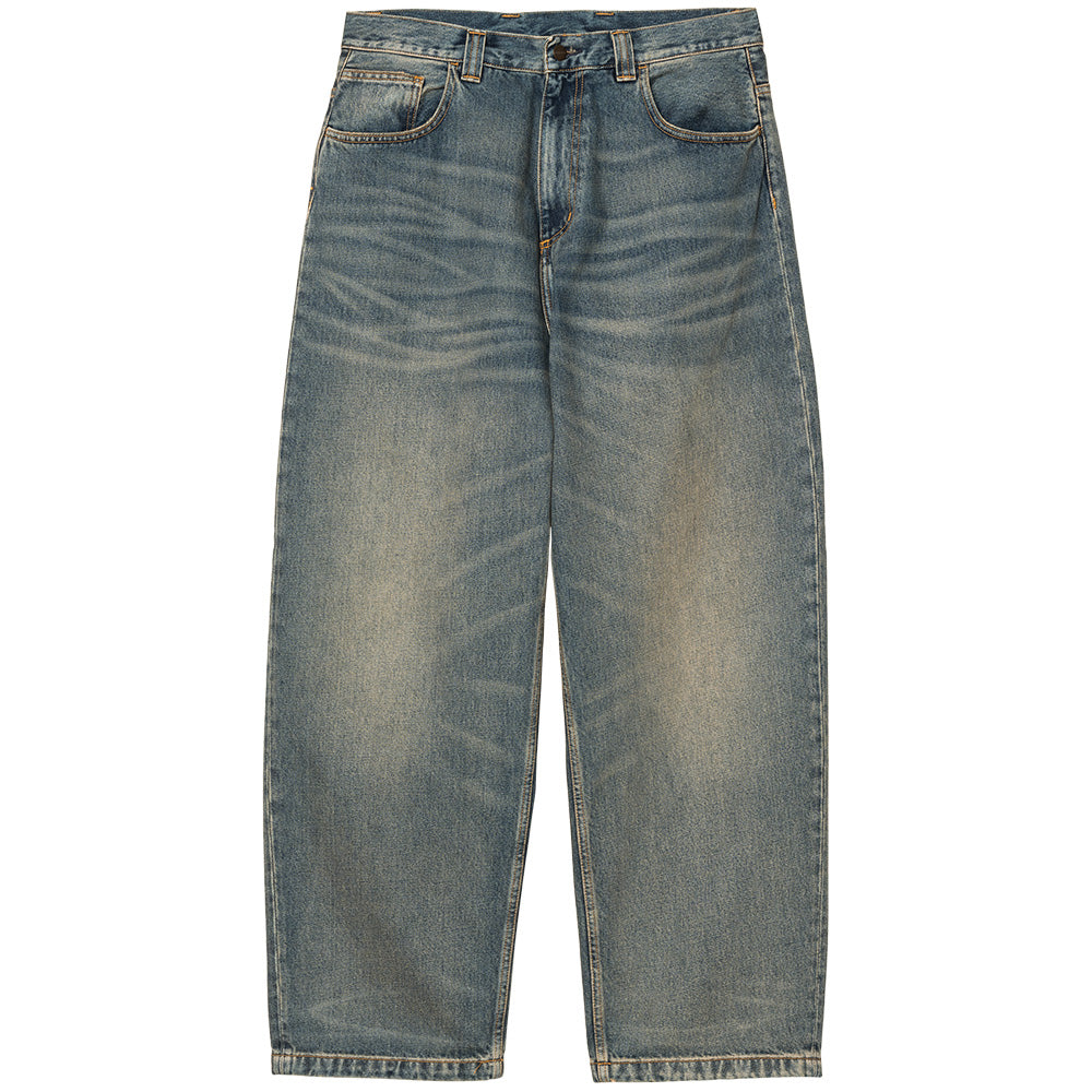 carhartt wip i035893 brandon pant blue worn used washed