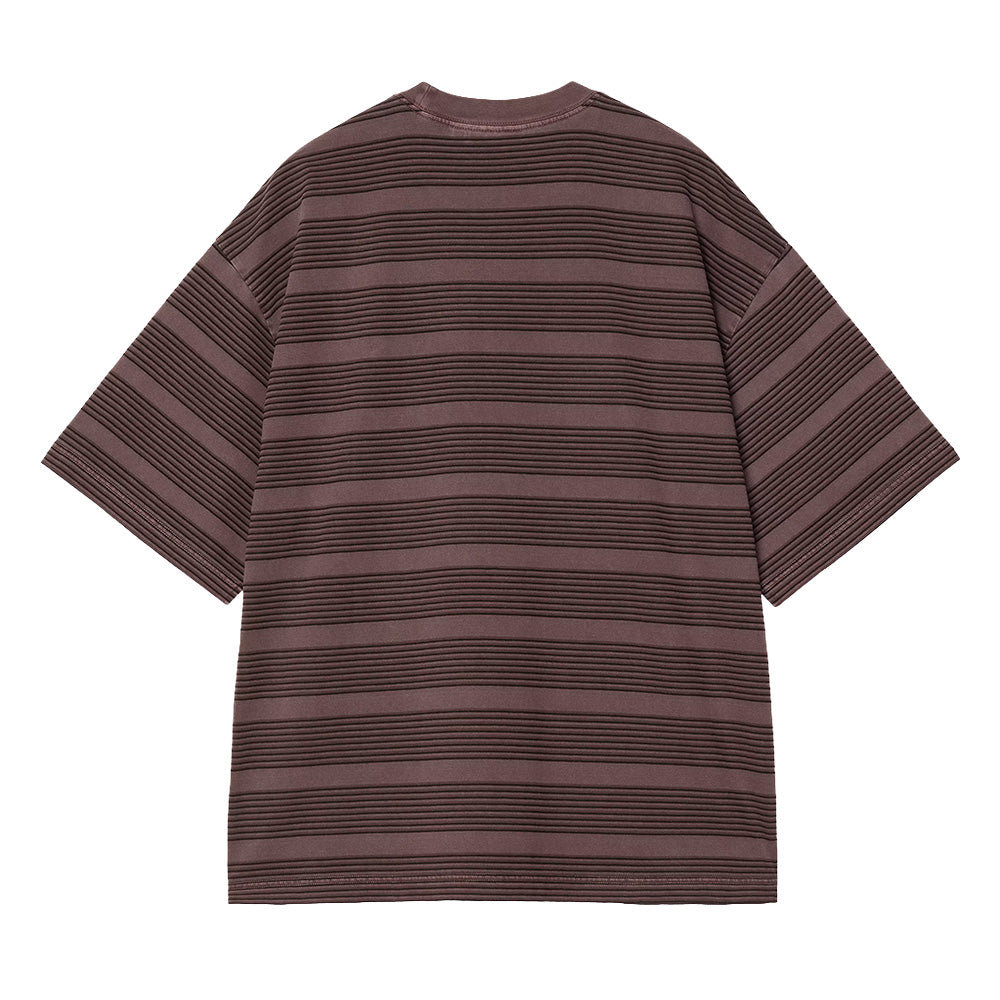 carhartt wip i035982 ss hanson t shirt hanson stripepalisander garment dyed