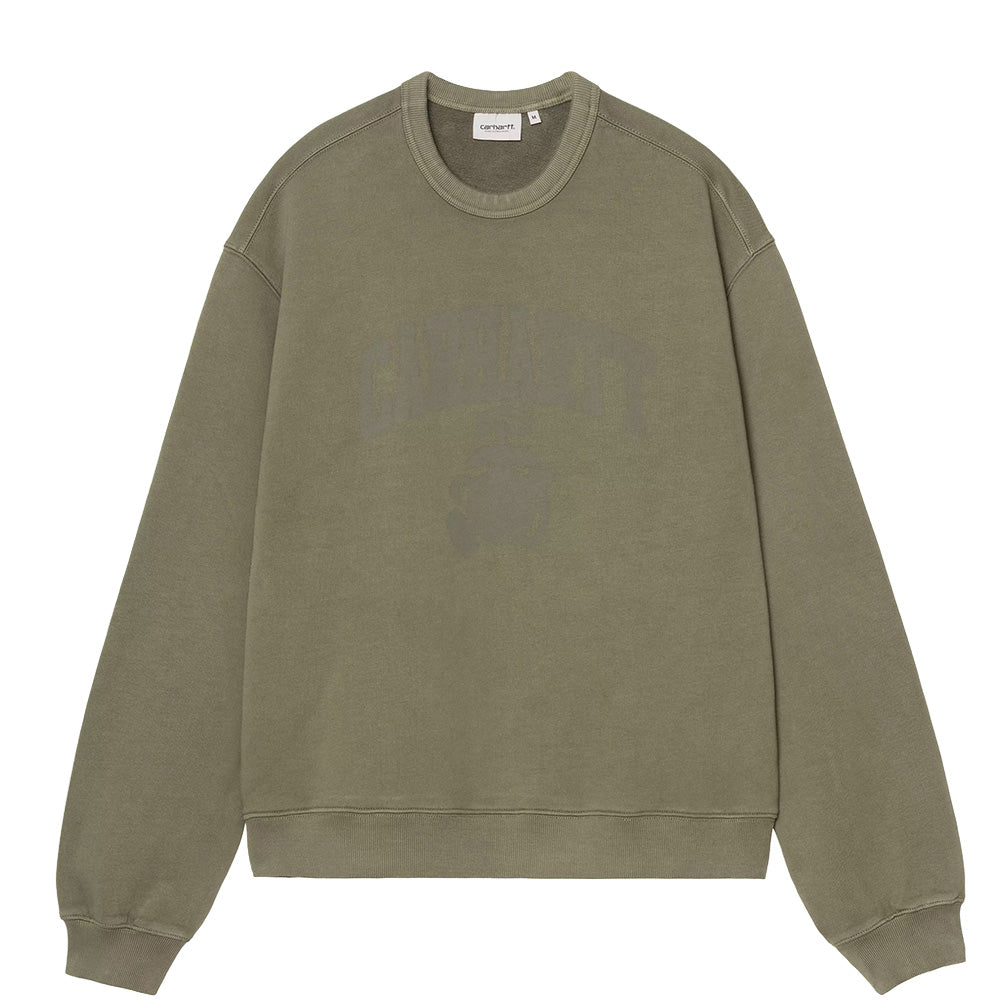 carhartt wip i036065 faded pond corps sweatshirt cypress heavy stone wash