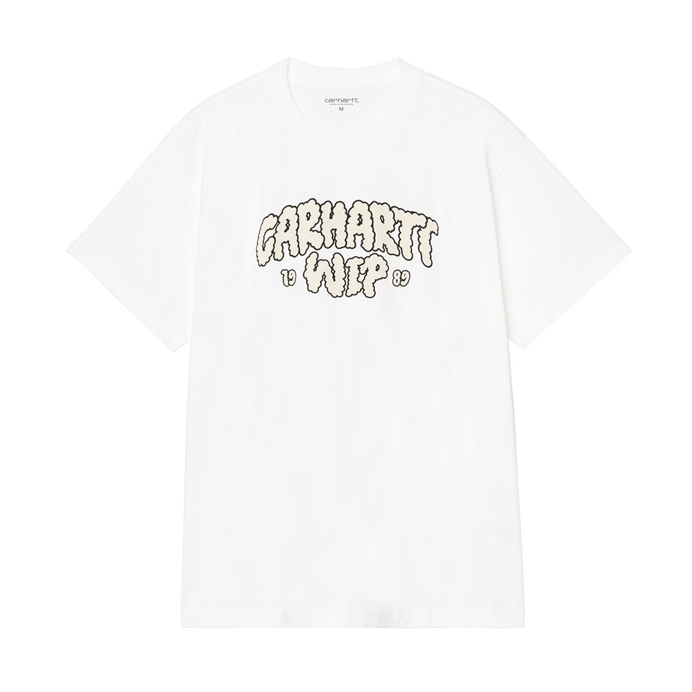 carhartt wip i036200 ss cloud script t shirt white