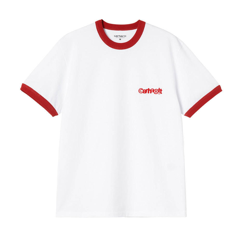 carhartt wip i036267 ss ip ringer t shirt whitered