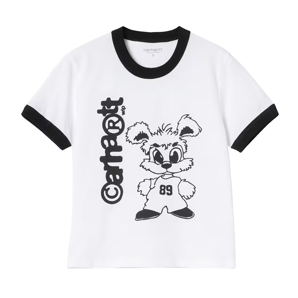 carhartt wip i036392 w ss ip ringer t shirt white black