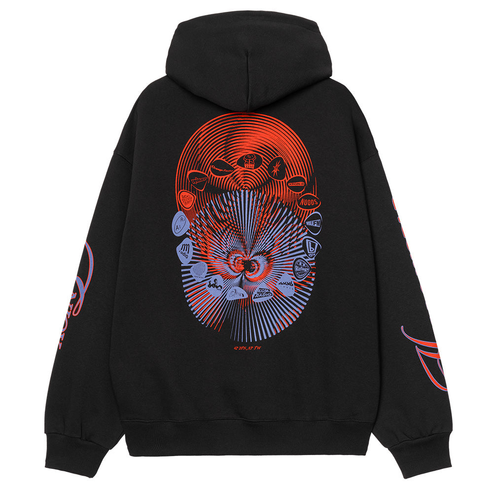 carhartt wip i036683 audio archives wip hooded sweatshirt black