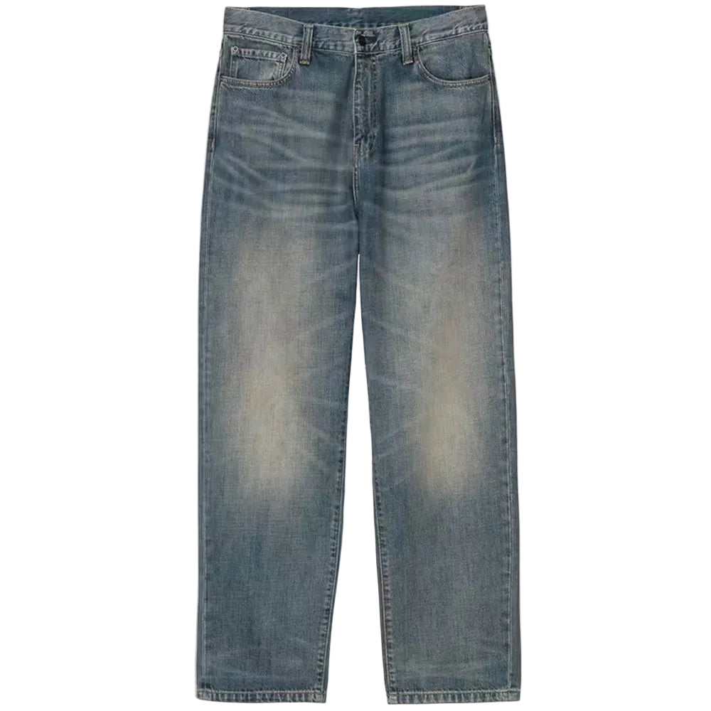 carhartt wip i036728 aaron pant blue worn used wash no length